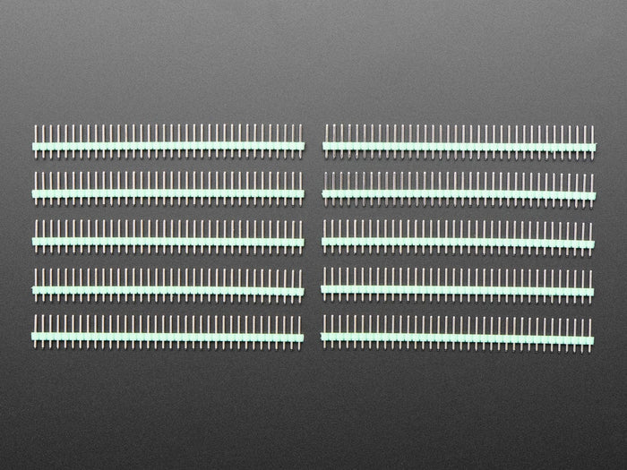 Break-away 0.1" 36-pin strip male header - Green - 10 pack by The Pi Hut - The Pi Hut