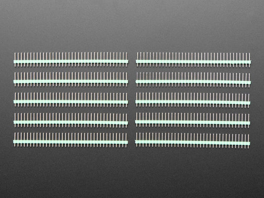 Break-away 0.1" 36-pin strip male header - Green - 10 pack by The Pi Hut - The Pi Hut