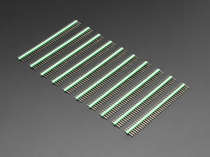 Break-away 0.1" 36-pin strip male header - Green - 10 pack by The Pi Hut - The Pi Hut