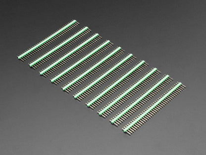 Break-away 0.1" 36-pin strip male header - Green - 10 pack by The Pi Hut - The Pi Hut