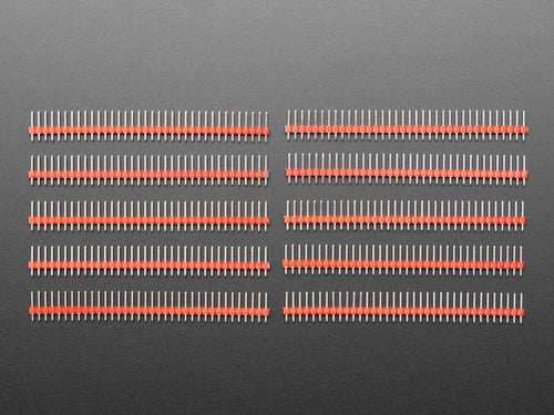 Break-away 0.1" 36-pin strip male header - Red - 10 pack by The Pi Hut - The Pi Hut