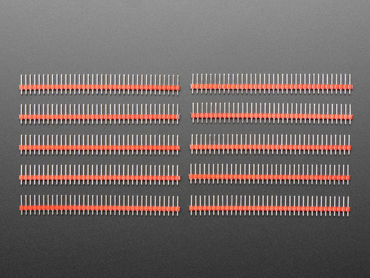 Break-away 0.1" 36-pin strip male header - Red - 10 pack by The Pi Hut - The Pi Hut