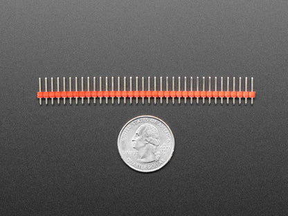 Break-away 0.1" 36-pin strip male header - Red - 10 pack by The Pi Hut - The Pi Hut