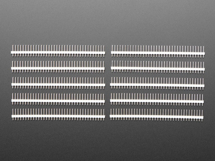 Break-away 0.1" 36-pin strip male header - White - 10 pack by The Pi Hut - The Pi Hut