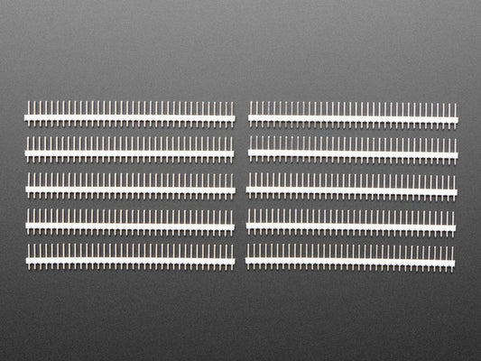 Break-away 0.1" 36-pin strip male header - White - 10 pack by The Pi Hut - The Pi Hut
