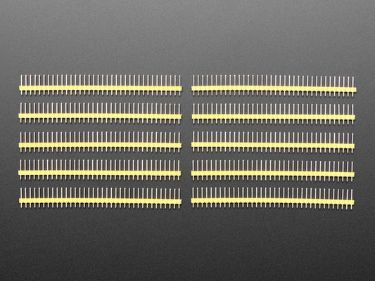 Break-away 0.1" 36-pin strip male header - Yellow - 10 pack by The Pi Hut - The Pi Hut