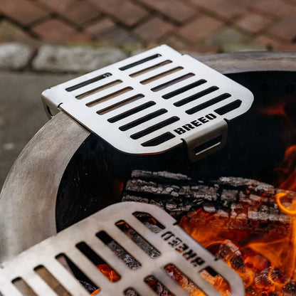 Three Breeo Skillet Rests attached to a Breeo X30 Firepit