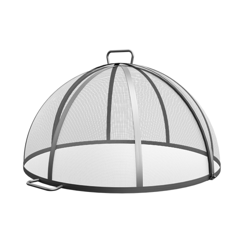 Spark screen mesh dome with a handle on a white background