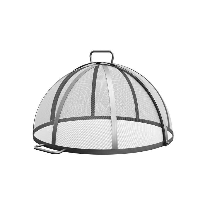 Spark screen mesh dome with a handle on a white background