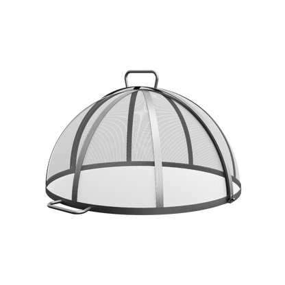 Spark screen mesh dome with a handle on a white background