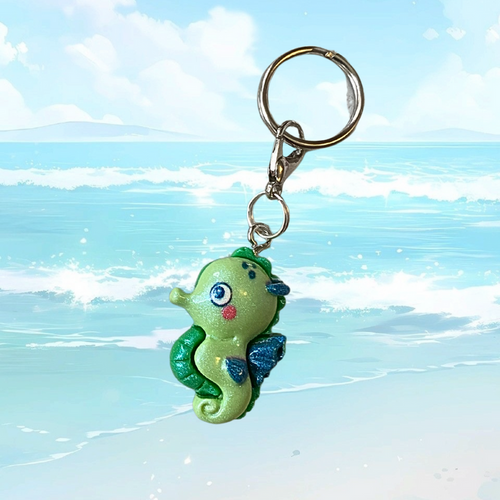 Bridle Charm: Seahorse - Green