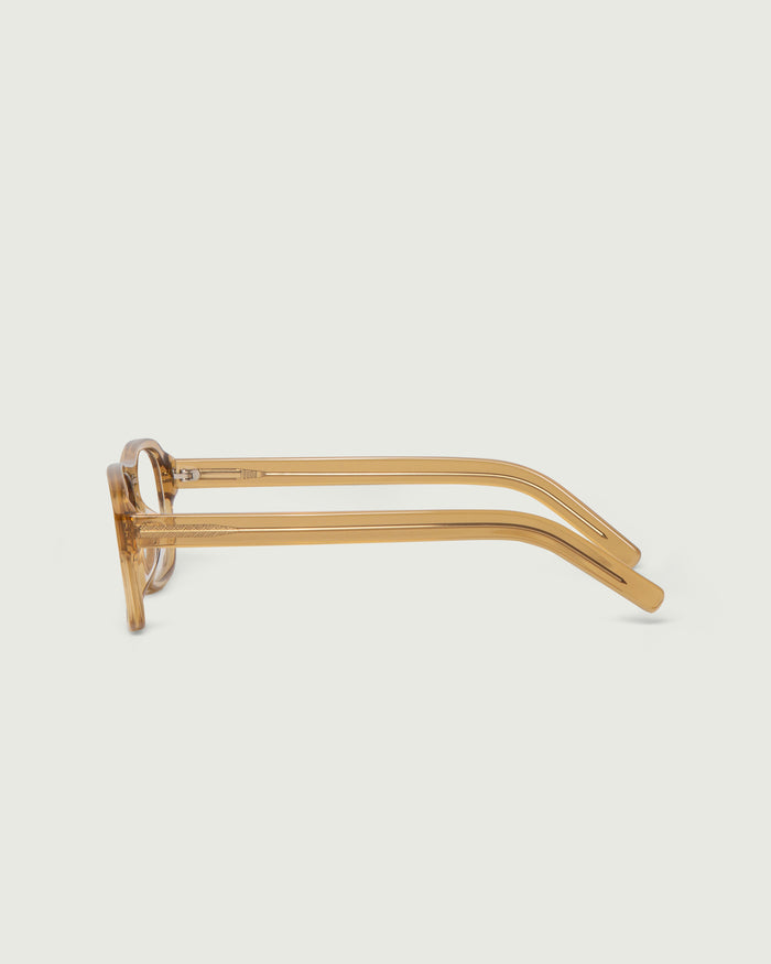 Amber::Briggs  Eyeglasses square yellow acetate side