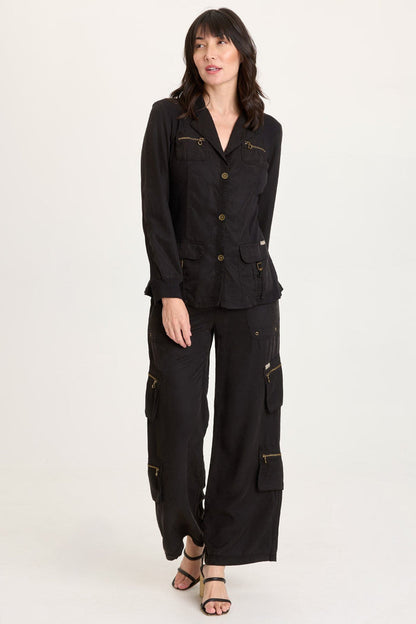 XCVI Britte Twill Multi-Pocket Cargo Pant