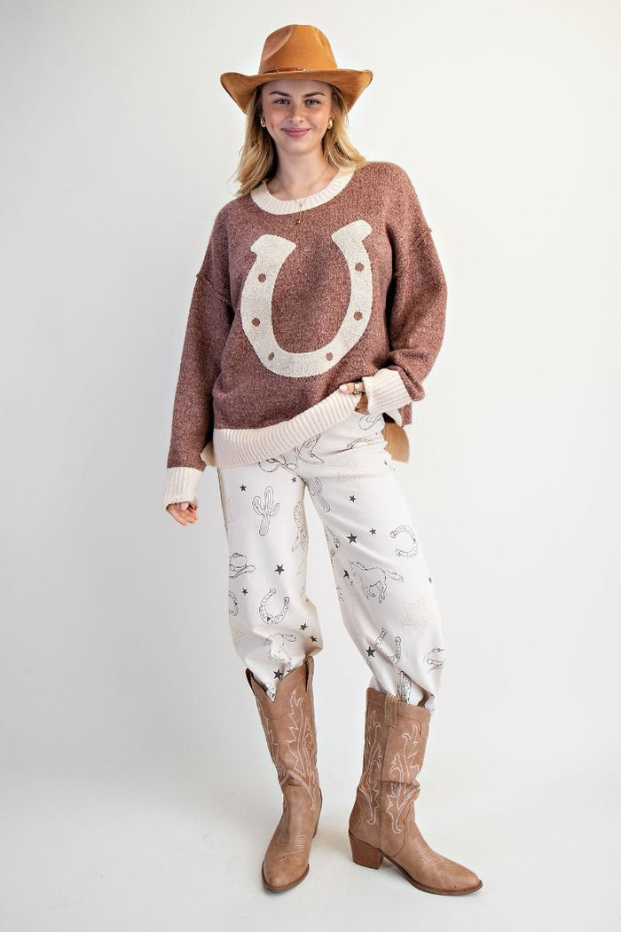 But Daddy I Love Him Horseshoe Sweater