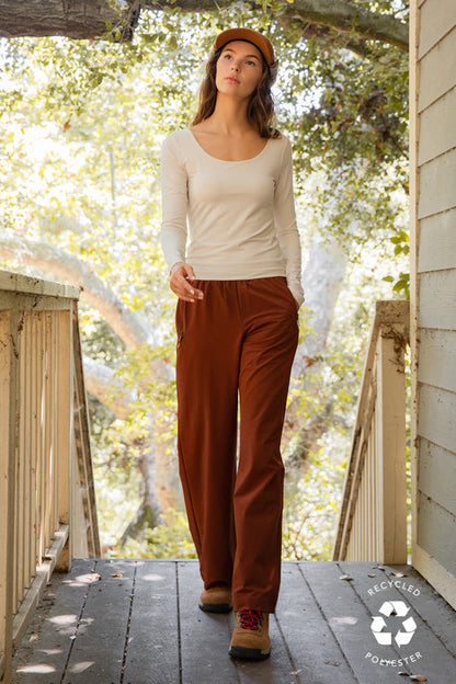 Butter Scoop Neck Long Sleeve Top - White Pearl (Curvy)