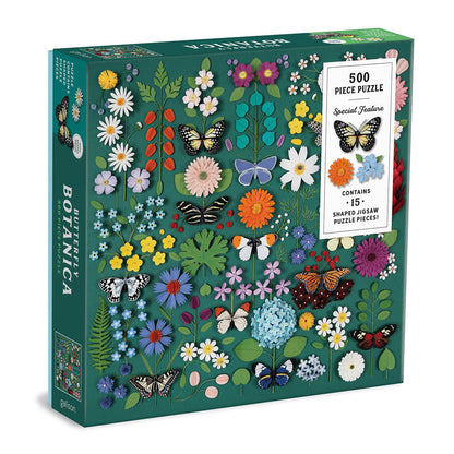 Butterfly Botanica 500 Piece Puzzle with Shaped Pieces 500 Piece Puzzles Diana Beltran Herrera