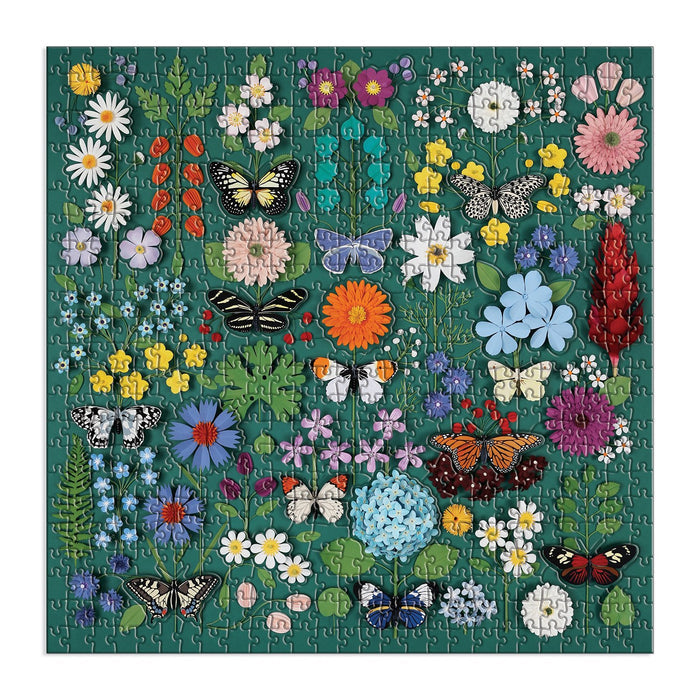 Butterfly Botanica 500 Piece Puzzle with Shaped Pieces 500 Piece Puzzles Diana Beltran Herrera