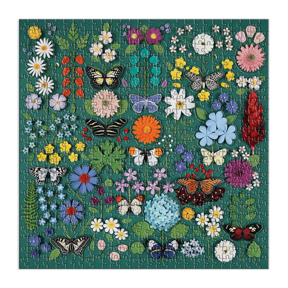 Butterfly Botanica 500 Piece Puzzle with Shaped Pieces 500 Piece Puzzles Diana Beltran Herrera