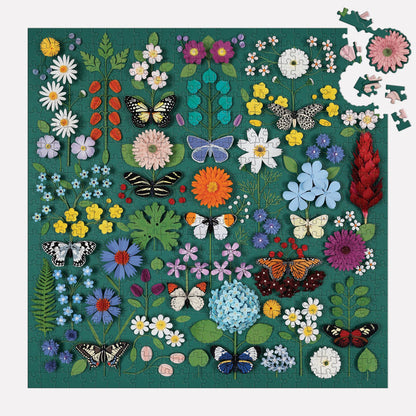 Butterfly Botanica 500 Piece Puzzle with Shaped Pieces 500 Piece Puzzles Diana Beltran Herrera