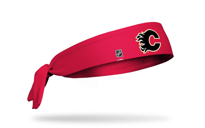 Calgary Flames: Black Logo Flex Tie Headband - View 2