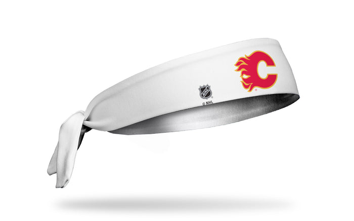 Calgary Flames: Logo White Flex Tie Headband - View 2
