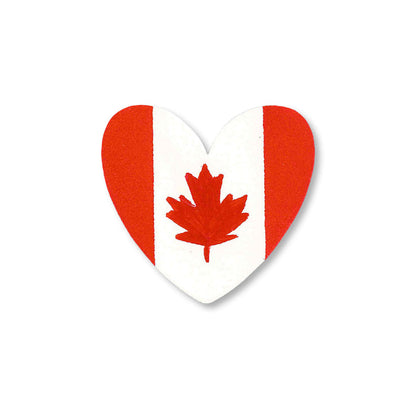 Canadian Flag Heart Magnet, Single