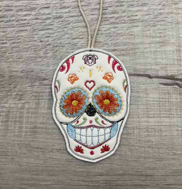 Candy Skull Machine Embroidery (Downloadable Pattern)