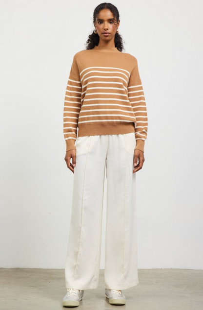 Canyon Stripe Funnel Neck Knit Sweater