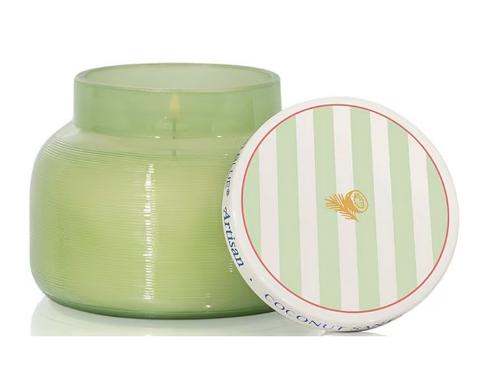 Capri Blue Coconut Santal Artisan Caffe Capri Petite Candle, 8 Ounces