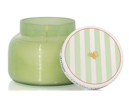 Capri Blue Coconut Santal Artisan Caffe Capri Petite Candle, 8 Ounces