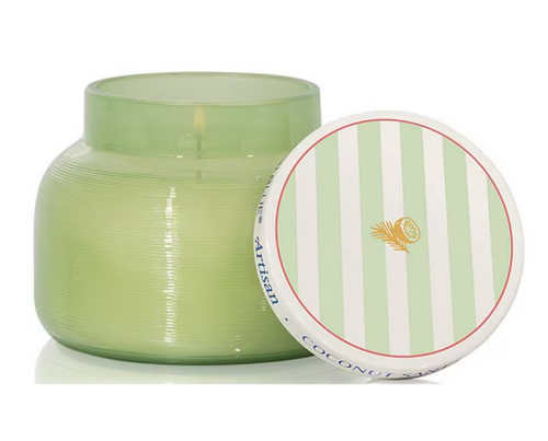 Capri Blue Coconut Santal Artisan Caffe Capri Petite Candle, 8 Ounces
