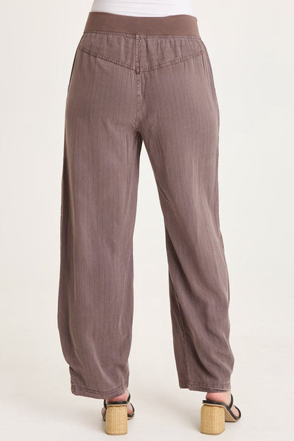 XCVI Carell Embroidered Pinstripe Pleated Leg Pant