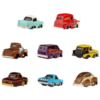 Back of all eight cars