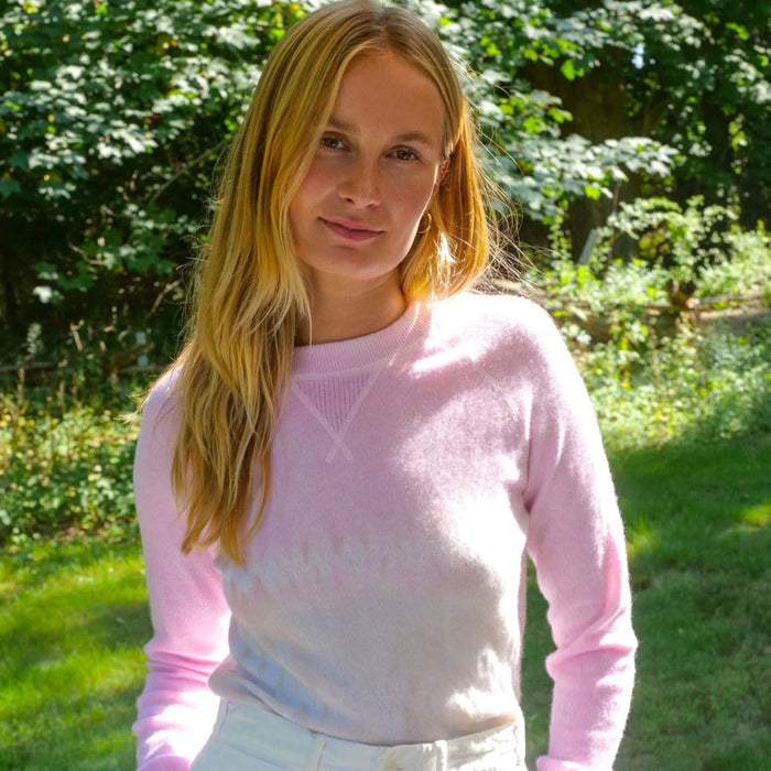 Cashmere Sweater - Pale Pink & Sand