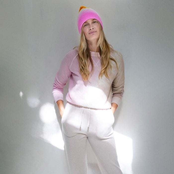 Cashmere Sweater - Pale Pink & Sand