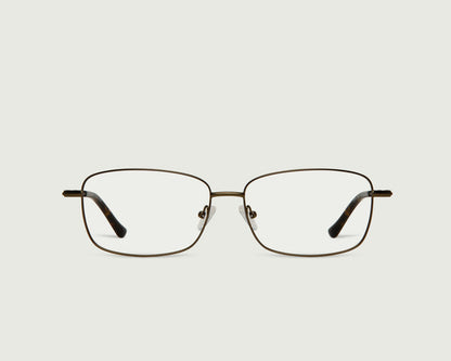 Rye::Casper Wide Eyeglasses rectangle brown metal front