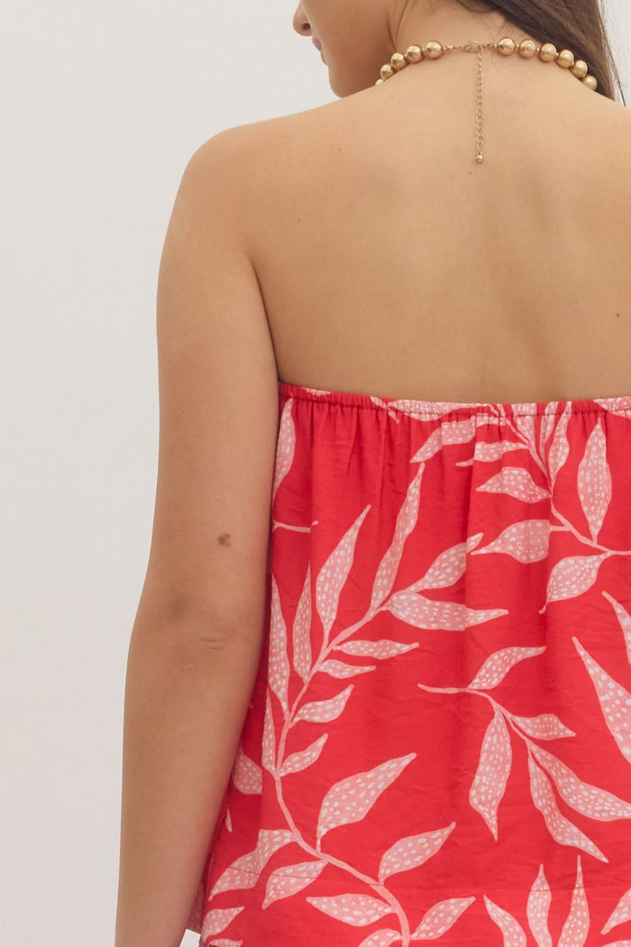 Caught Red Handed Leaf Print Matching Set