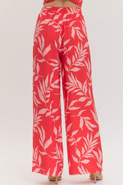 Caught Red Handed Leaf Print Matching Set