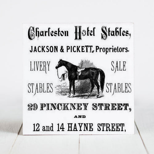 Charleston Hotel & Stables - Pinckney and Hayne St., Charleston SC  c.1800s