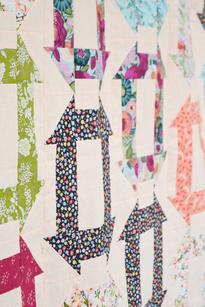 Charming Churn Dash Quilt (Downloadable Sewing Pattern)