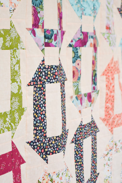 Charming Churn Dash Quilt (Downloadable Sewing Pattern)