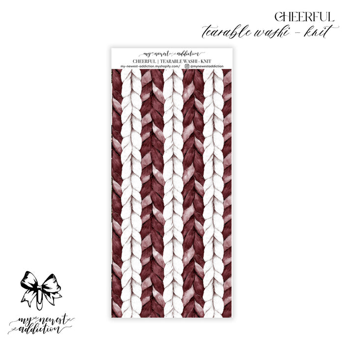 Tearable Washi - Knit / Premium Matte
