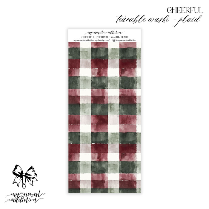 Tearable Washi - Plaid / Premium Matte