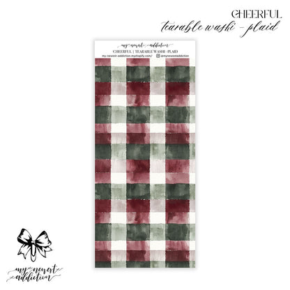 Tearable Washi - Plaid / Premium Matte