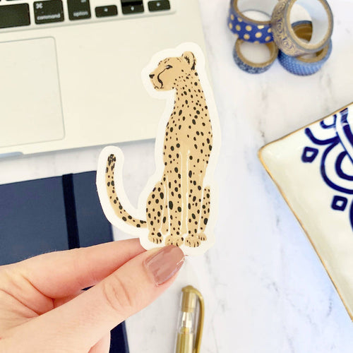 Cheetah Sticker 3.5x2in