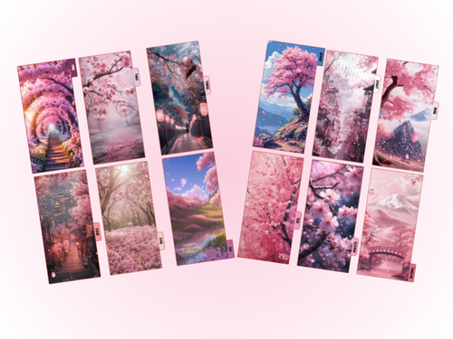 Cherry Blossom | Monthly Dividers | A6 Rings | 12 Month Set