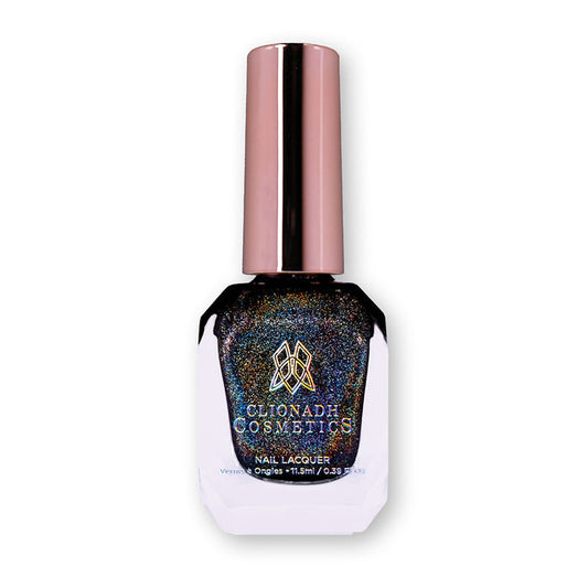 Bottle of nail polish containing Chocholo Chips Nail Lacquer on a white background.