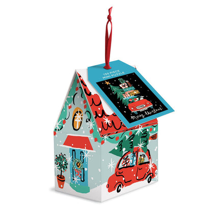 Christmas Car 130 Piece Jigsaw Puzzle Ornament 100 Piece Puzzles Louise Cunningham