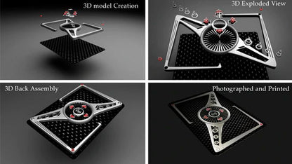 Chrome Kings Carbon Playing Cards (Foiled Edition) Playing Cards by De'vo