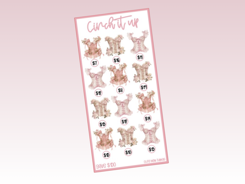 Cinch it up | Savings Insert or Cash Envelope | Coquette | 150